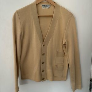 Salvatore Ferraragamo Vintage Tan Cardigan